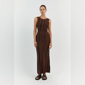 Dissh Beau choc tie dye midi dress